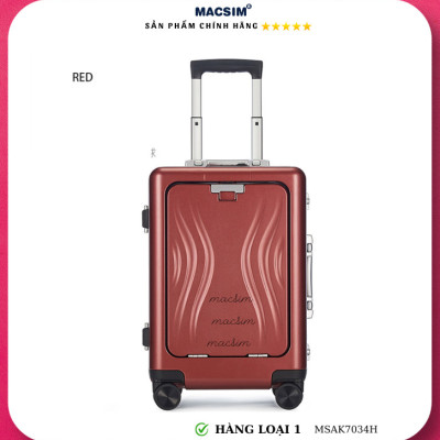 Vali cao cấp Macsim Aksen hàng loại 1 MSAK7034H cỡ 20 inch- màu đỏ