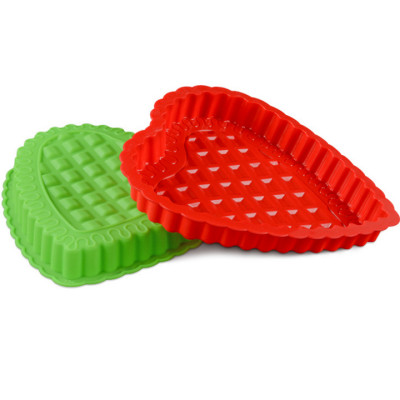 Khuôn silicon làm đế bánh, rau câu hình trái tim đan xen - Loại 24 cm – Mã số 1105