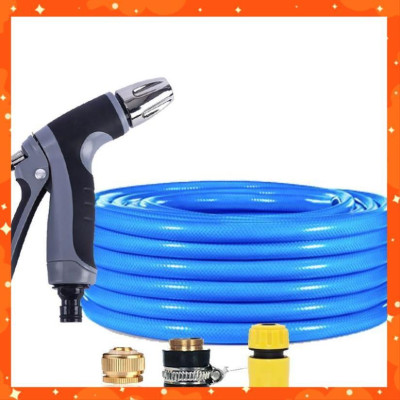 Bộ dây và vòi xịt rửa xe tưới cây tăng áp 15M(cút nhựa nối đồng nhựa) 206817