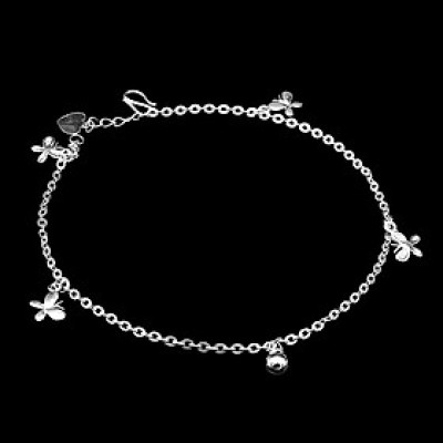 Lắc Chân Nữ Bạc Hiểu Minh LC232 Bướm Xinh