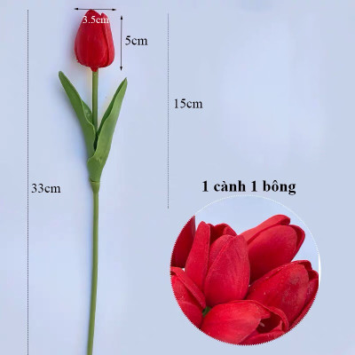 Hoa tulip giả - hoa tulip đủ màu - dài 30cm - Cây giả, hoa lụa Decor trang trí nhà cửa