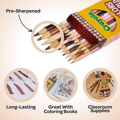 Bộ Bút Chì 24 Màu Color Of The World - Crayola 684607