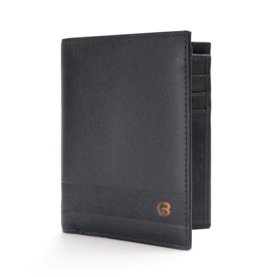 Ví Nam Da Thật Hàng Hiệu GENCE C15 Chất Liệu Da Bò Cao Cấp Màu Đen Dáng Dọc