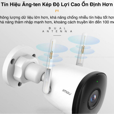 Camera Ngoài Trời IMOU Bullet S3EP 3mpx 2K / 5mpx 3K Siêu Nét, Đủ Loa Mic Đàm Thoại 2 Chiều - Hàng Chính Hãng
