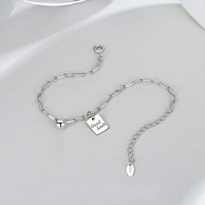 Lắc tay Good Luck bạc 925 cá tính độc đáo Dế Bạc – LT4603