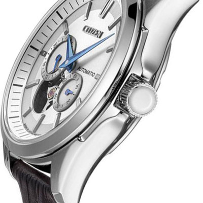 Đồng Hồ Nam Citizen Dây Da NP1010-01A - Mặt Trắng (Sapphire)