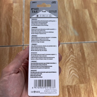 10 Viên Pin Cúc Áo LR41 - AG3 - L736 Vinnic 1,5V