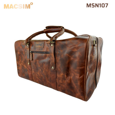 [Túi Da Thật Du Lịch Macsim MSN107 – Da Bò Nguyên Miếng | Cổ Điển – Thủ Công – Chính Hãng]