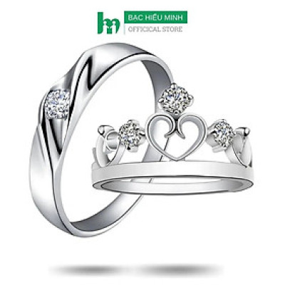Nhẫn Đôi Bạc Nhẫn Cặp Bạc - Em Là Nữ Hoàng Trong Anh - BẠC HIỂU MINH NC637