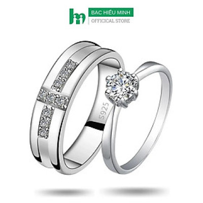 Nhẫn Đôi Bạc Nhẫn Cặp Hoa Học Trò - BẠC HIỂU MINH NC614