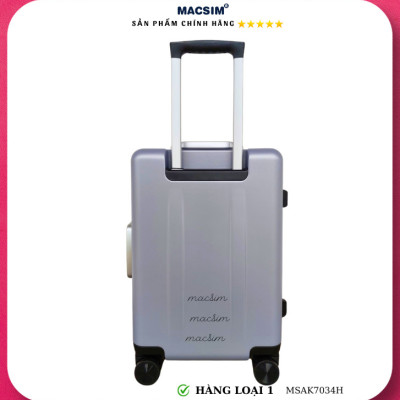 Vali cao cấp Macsim Aksen hàng loại 1 MSAK7034H cỡ 20 inch - màu ghi