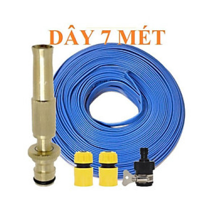 Bộ dây vòi xịt nước rửa xe, tưới cây . tăng áp 3 lần, loại 7m, 10m 206587 cút sập+ tặng khăn phượt