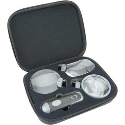 Bộ kính lúp cầm tay có đèn LED 3 trong 1 Carson Remov-A-Lens RL-30 - Hàng chính hãng