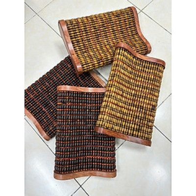Gối Hạt Gỗ Bách Xanh Cao Cấp , Gối Công Thái Học - Kích Thước 43cmx24cmx8/4cm ( video , hình thật )