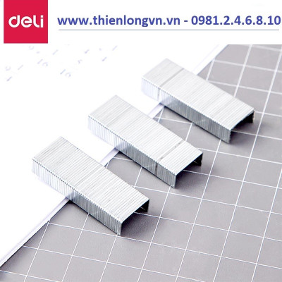 Lốc 10 hộp ghim dập 24/6 Deli - 0012N