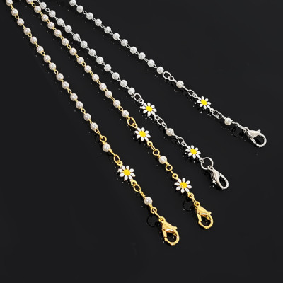 Dây kính hoa cúc hoạ mi nhỏ chuỗi ngọc trai đeo khẩu trang đeo airpod nhẹ nhàng độc đáo hot trend dành cho cả nam và nữ