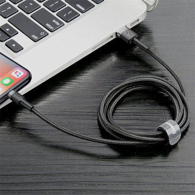Cáp sạc nhanh truyền dữ liệu tốc độ cao Baseus Cafule Ln cho 6/7/8/X/11/12/13 siêu bền 1.5A dài 2m - Hàng nhập khẩu