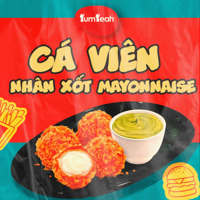 Cá Viên Nhân Xốt Mayonnaise Gói 500gr 24 Viên / 35 Viên - Thương Hiệu Đen Đỏ