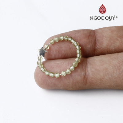 Nhẫn bạc ngôi sao đá thạch anh xanh mệnh hỏa mộc - Ngọc Quý Gemstones