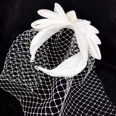 Băng đô nơ ba lớp đính trại trai lưới ren Giangpkc Sp220514