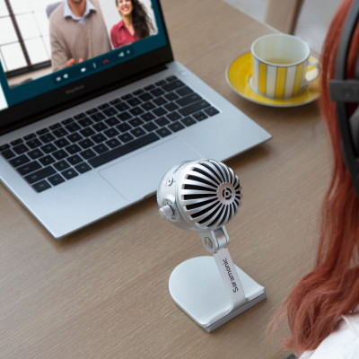 Micro Để Bàn Thông Minh Saramonic USB MTV550 Dành Cho Thiết Bị Di Động (iOS/ Android) và Máy Tính - Ghi Âm Tại Nhà/ Livestream/ Podcasting,/ Sản Xuất Âm Nhạc/ Chơi Game - Hàng Chính Hãng