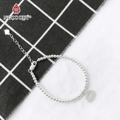 Lắc bi bạc hoa sen - Ngọc Quý Gemstones