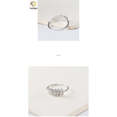 Nhẫn bạc 925 Huệ Ngân - Lá ô liu xinh xắn RR1233