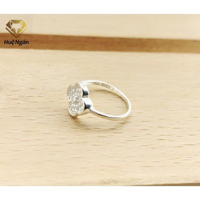 Nhẫn bạc Ý 925 Huệ Ngân - Cỏ Bốn Lá May Mắn RYR140078 (Li tay nhỏ)