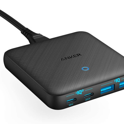 Sạc Anker 4 cổng, công suất 63w, PowerPort Atom III Slim - A2046