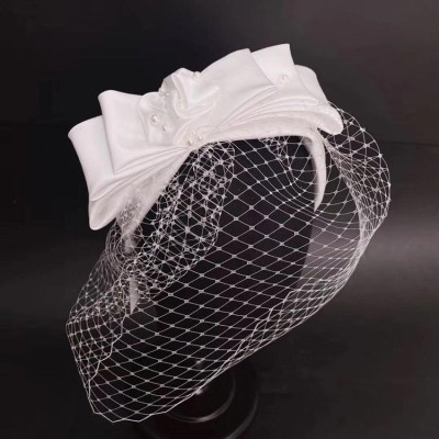 Băng đô nơ ba lớp đính trại trai lưới ren Giangpkc Sp220514