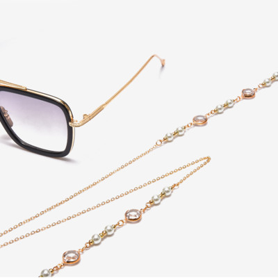 Dây kính chain glasses dây chuyền đeo cổ giữ kính chống rơi vỡ chuỗi đeo tai nghe airpod đeo mặt nạ khẩu trang mix hạt bi và đá ấn tượng