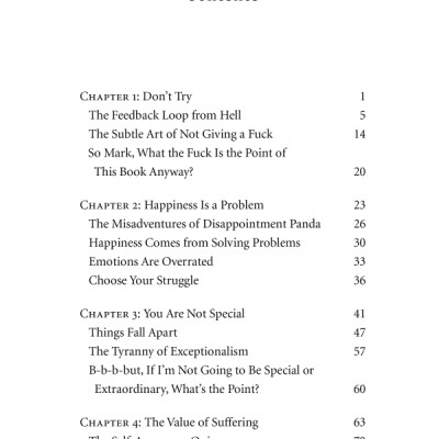 The Subtle Art of Not Giving a F*Ck : A Counterintuitive Approach to Living a Good Life