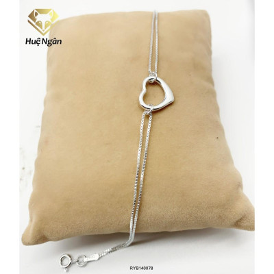Lắc tay bạc 925 Huệ Ngân - Trái tim tình yêu RYB140078
