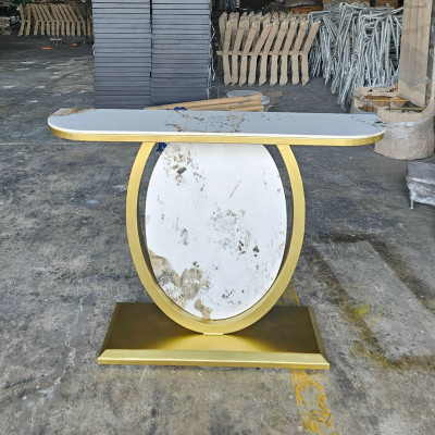 Bàn Console chân sắt mặt đá ceramic Juno sofa CSTCT065 120x30x85 cm 