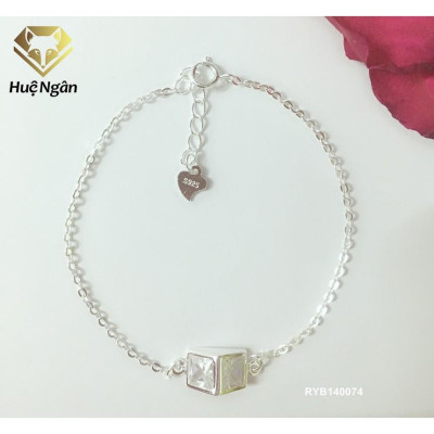 Lắc tay bạc 925 Huệ Ngân - Hình khối cá tính RYB140074
