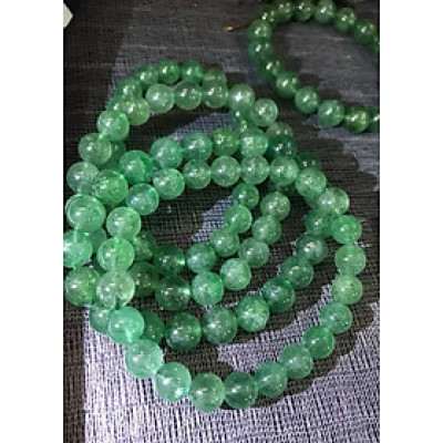 Vòng thạch anh dâu xanh tự nhiên 8mm nữ mệnh MỘC HOẢ ĐÁ TỰ NHIÊN ĐẸP 