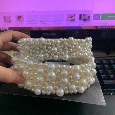 Băng đô hạt trai cài tóc cô dâu GiangPKC