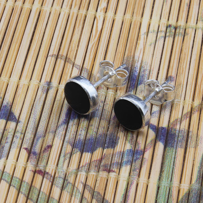 Hoa Tai Bạc Hiểu Minh HT189 hình tròn