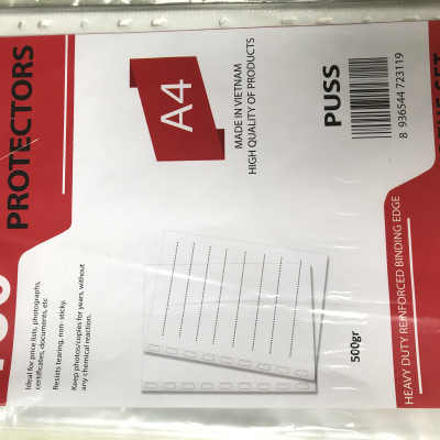 Bìa lỗ Puss dày 500gr 100 tờ