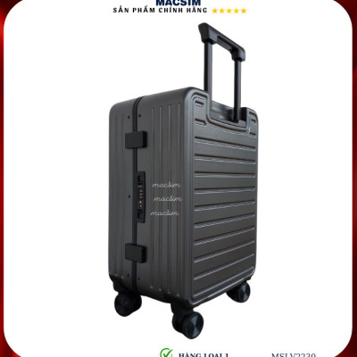 Vali cao cấp Macsim SMLV2230 cỡ 20 inch màu xám/ ghi- Hàng loại 1