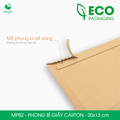 MPB2 - 20x13 cm - 100 phong bì carton đóng hàng - Bìa gói hàng, bìa cứng, bì thư | Magix Packaging