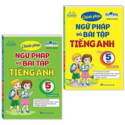 Sách - Global Success - Chinh Phục Ngữ Pháp Và Bài Tập Tiếng Anh Lớp 5 - Có Đáp Án - Combo 2 Tập - Minh Thắng