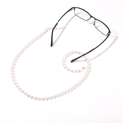 Chuỗi kính ngọc trai đeo cổ chống thất lạc chống rơi thời trang Âu Mỹ nổi bật
