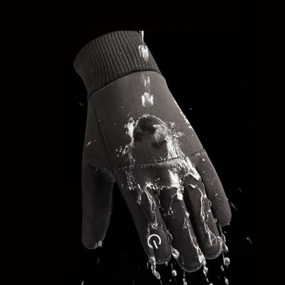 Găng tay nam giữ ấm mùa đông cảm ứng điện thoại chống nước tương đối tốt lót nỉ lông cam cấp GTN668