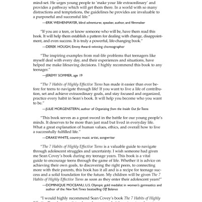 The 7 Habits Of Highly Effective Teens (Paperback)