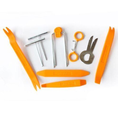 Bộ dụng cụ tháo lắp nội thất 12 món, đồ nhựa cho xe ô tô