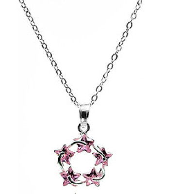 Dây Và Mặt Dây Chuyền Bạc Hiểu Minh DMD360H tròm sao hồng