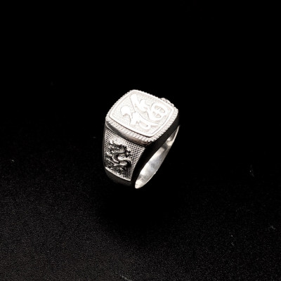 Nhẫn Nam Bạc Ta Chữ Phúc Bạc Hiểu Minh NA618