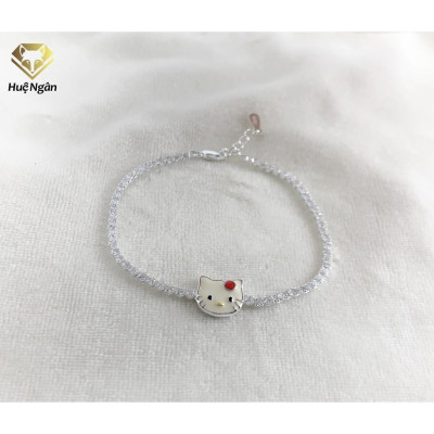 Lắc tay bạc 925 Huệ Ngân - Mèo Kitty X12