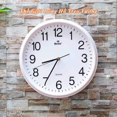 Đồng hồ Treo Tường Cao cấp KIM TRÔI EASTAR Tròn 31cm - Số Nổi 3D - Tặng Pin Maxell - BH 1 Năm